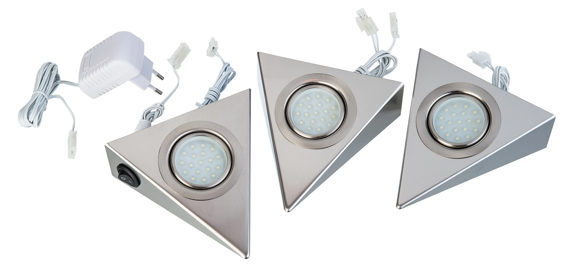 UNTERBAULEUCHTE METALL NICKEL MATT, 1XLED