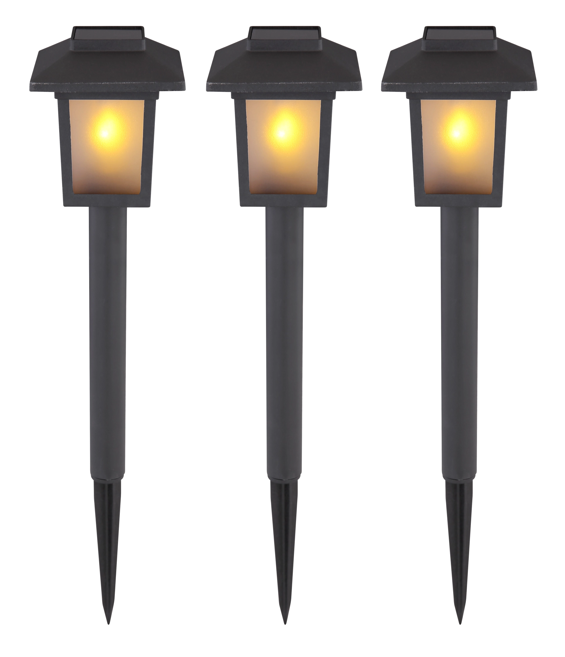 SOLARLEUCHTE KUNSTSTOFF SCHWARZ, 10XLED